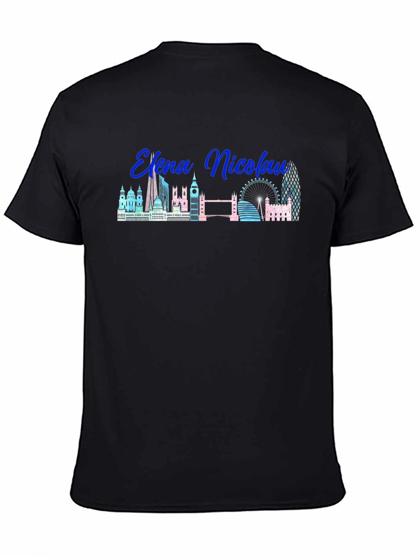 London Skyline T-Shirt Elena Nicolau Black