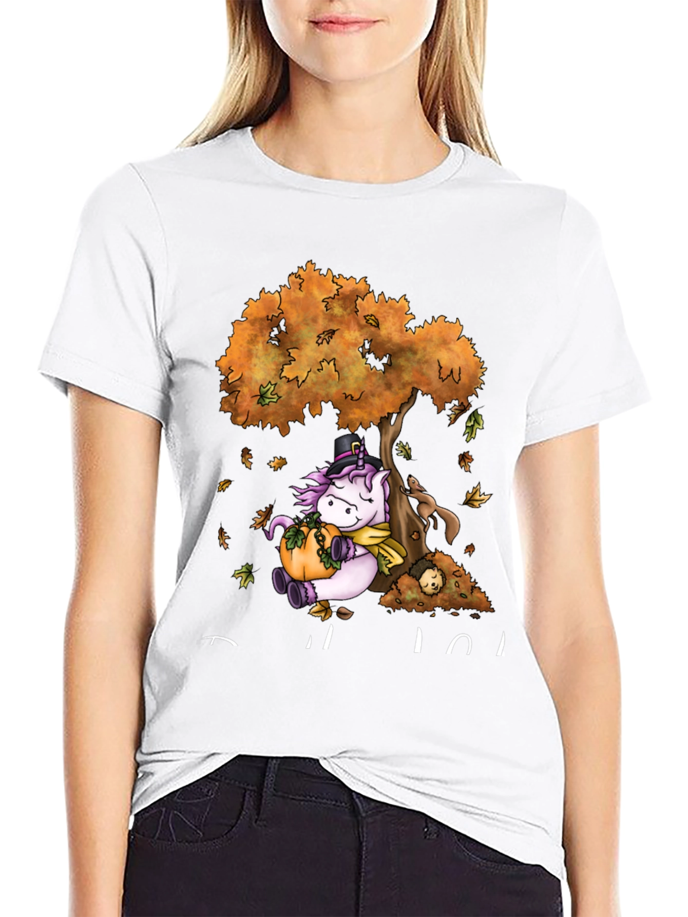 Unicorn Fall T-Shirt Thanksgiving Tee