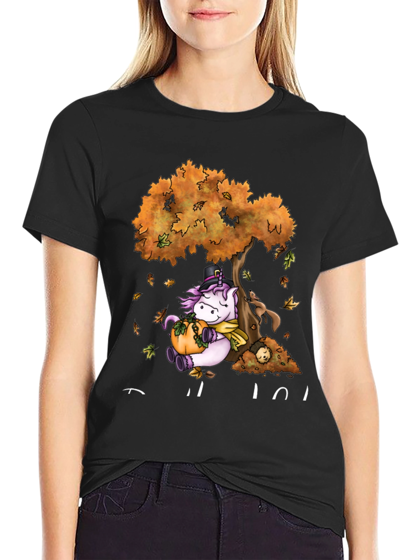 Unicorn Fall T-Shirt Thanksgiving Tee