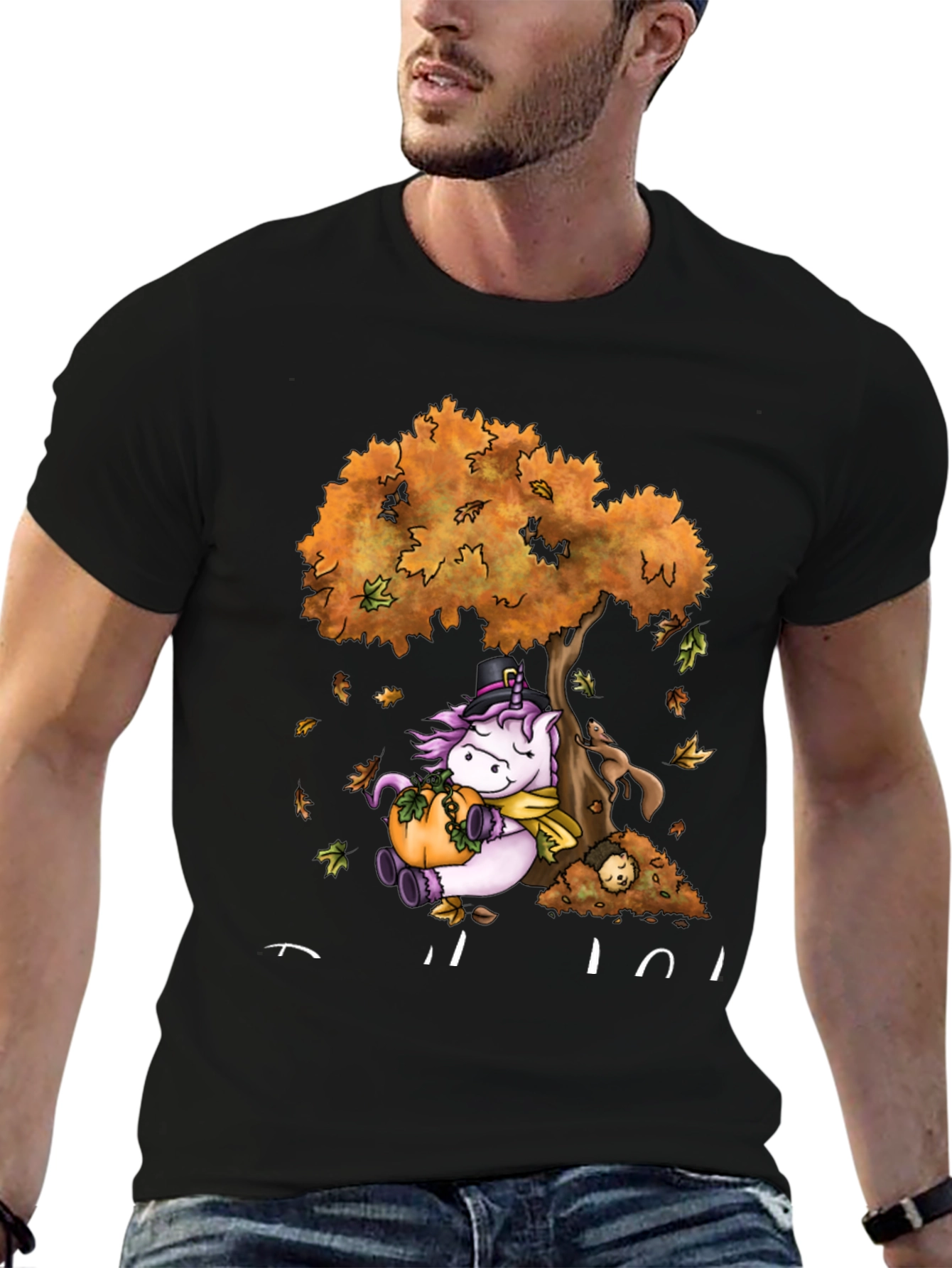 Unicorn Fall T-Shirt Thanksgiving Tee
