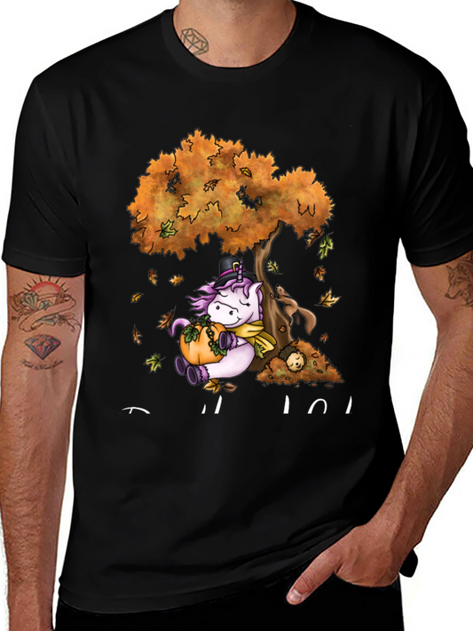 Unicorn Fall T-Shirt Thanksgiving Tee
