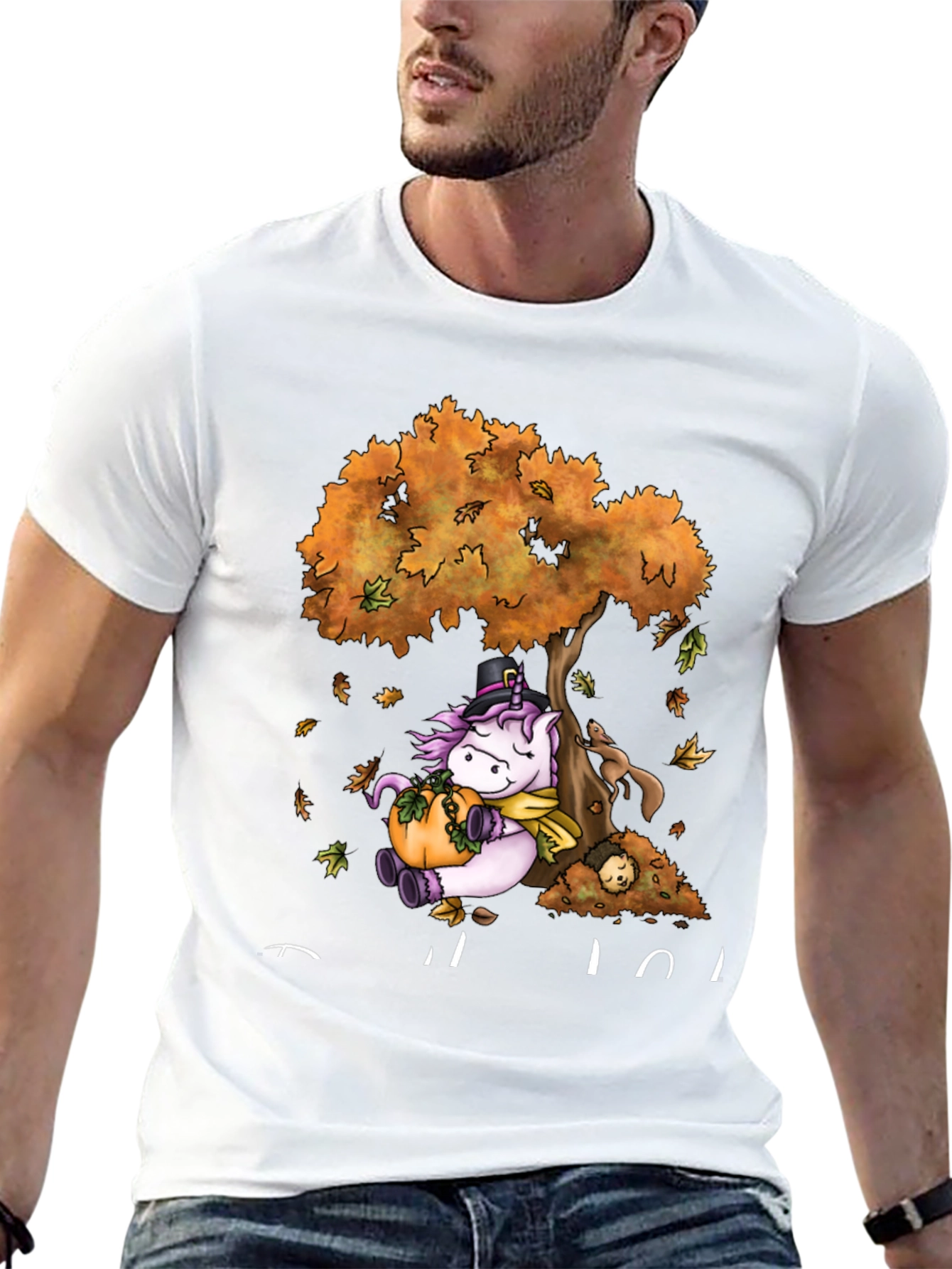 Unicorn Fall T-Shirt Thanksgiving Tee