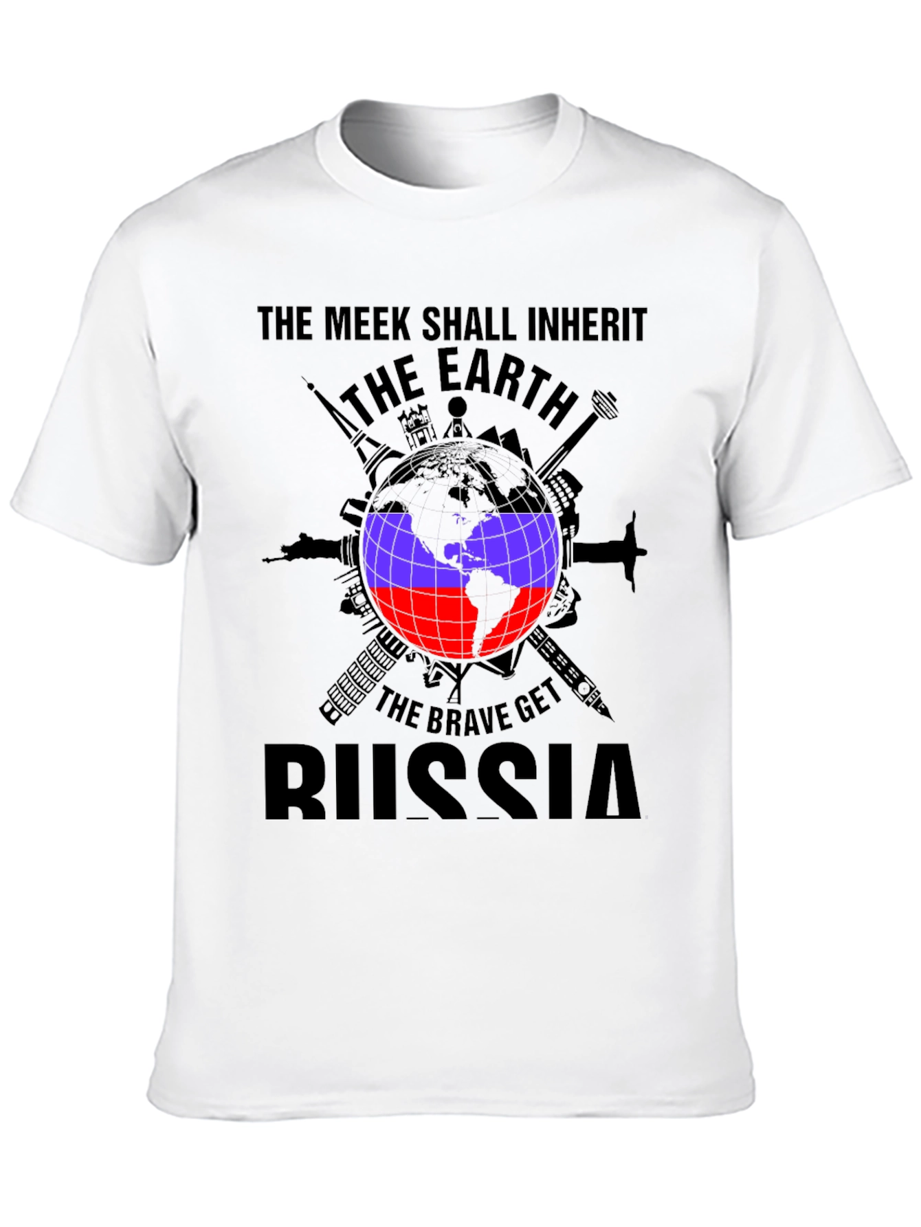 The Meek Shall Inherit Russia Black T-Shirt