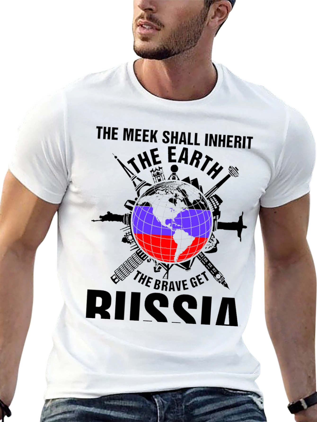 The Meek Shall Inherit Russia Black T-Shirt