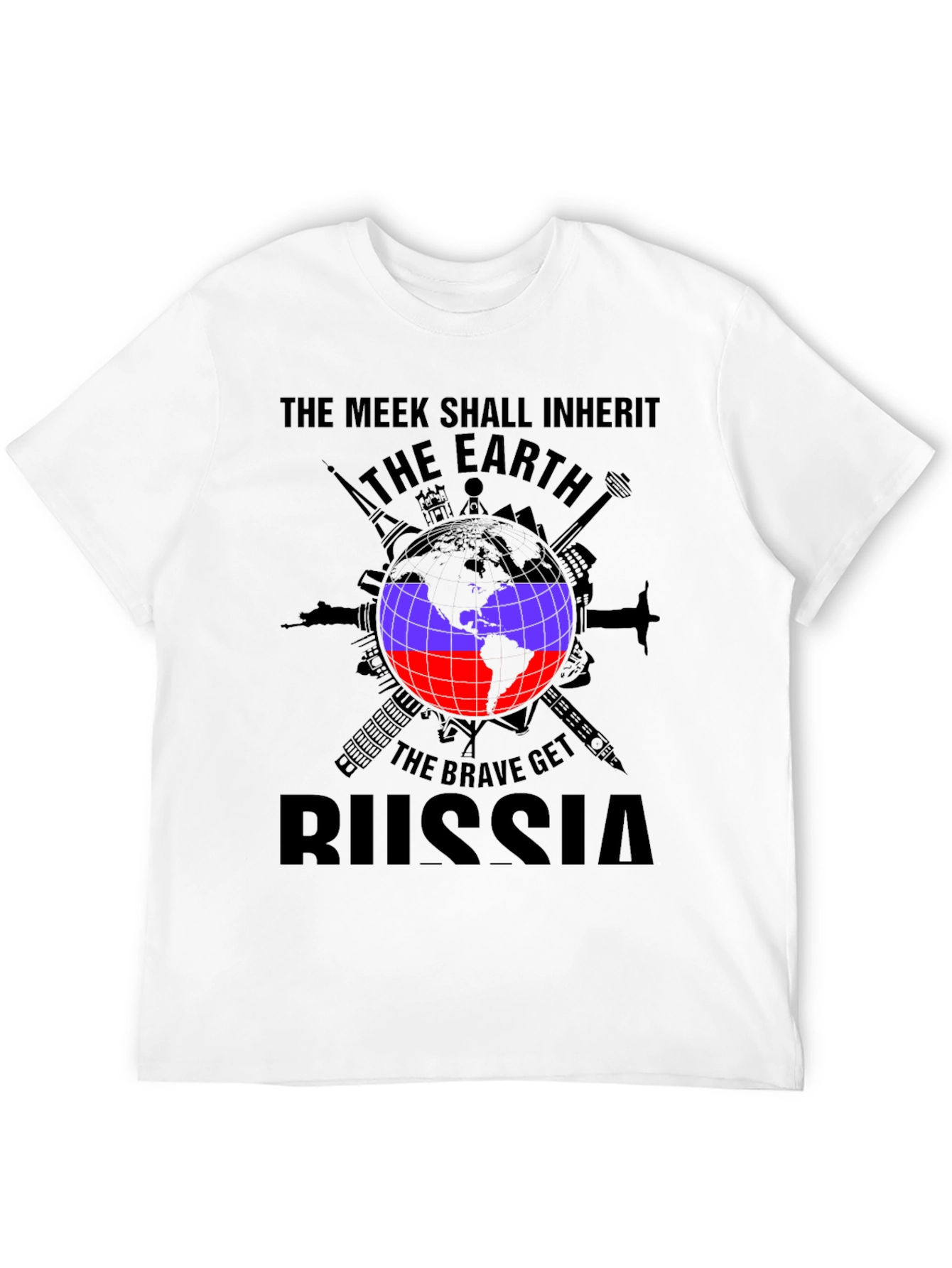 The Meek Shall Inherit Russia Black T-Shirt