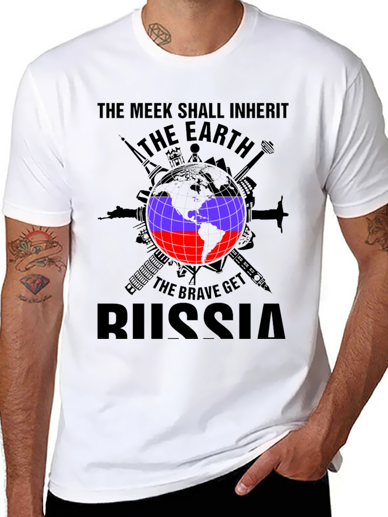 The Meek Shall Inherit Russia Black T-Shirt