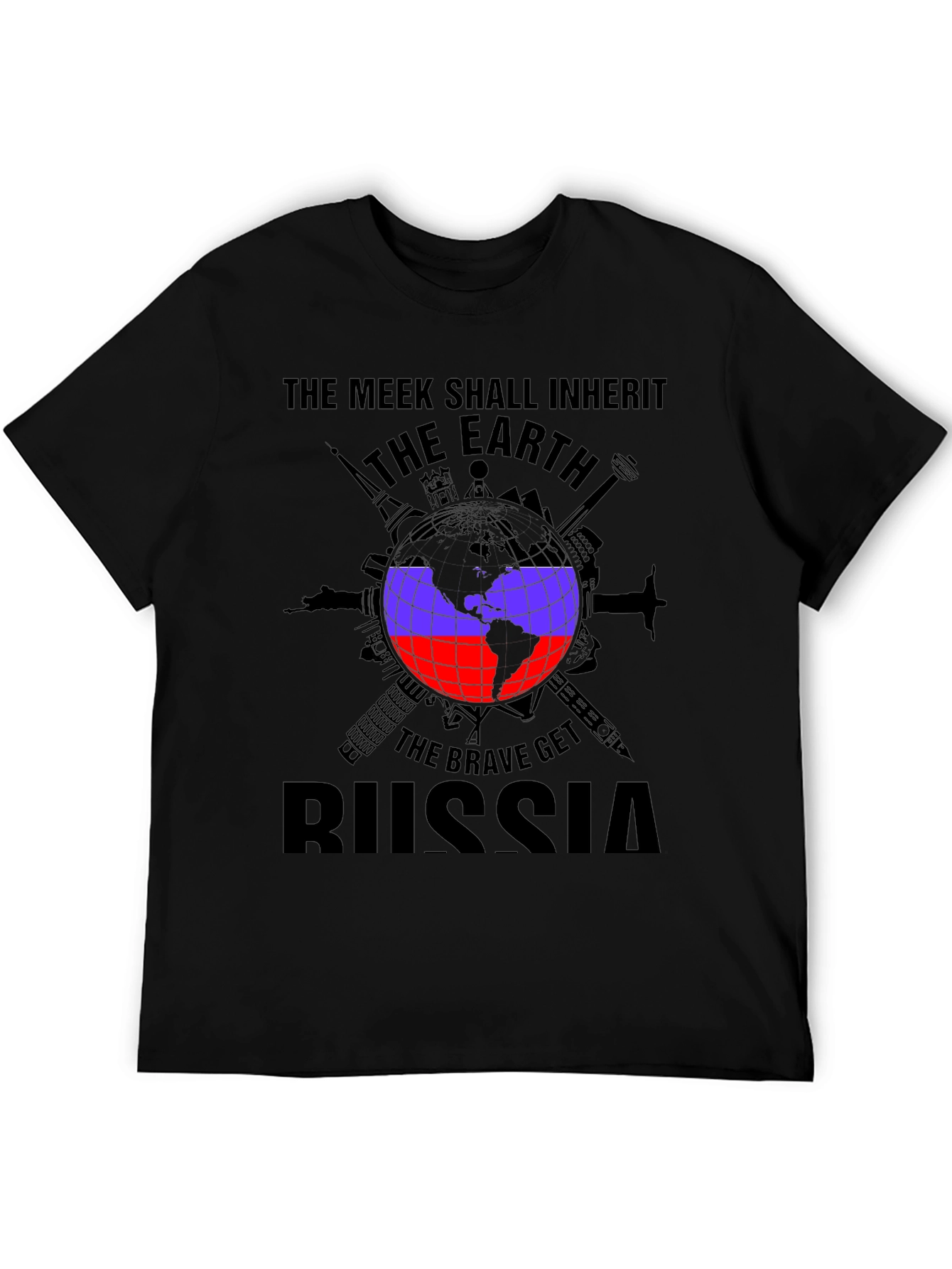 The Meek Shall Inherit Russia Black T-Shirt
