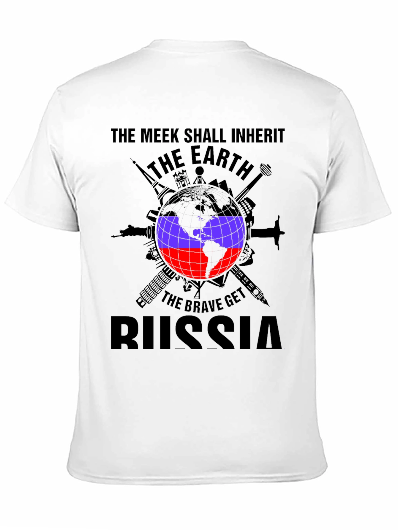 The Meek Shall Inherit Russia Black T-Shirt