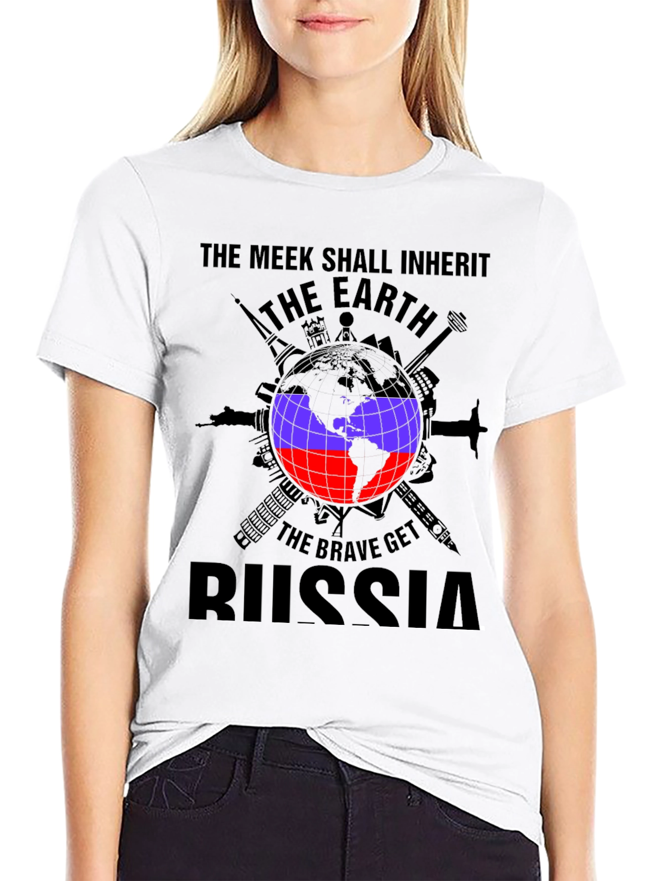 The Meek Shall Inherit Russia Black T-Shirt