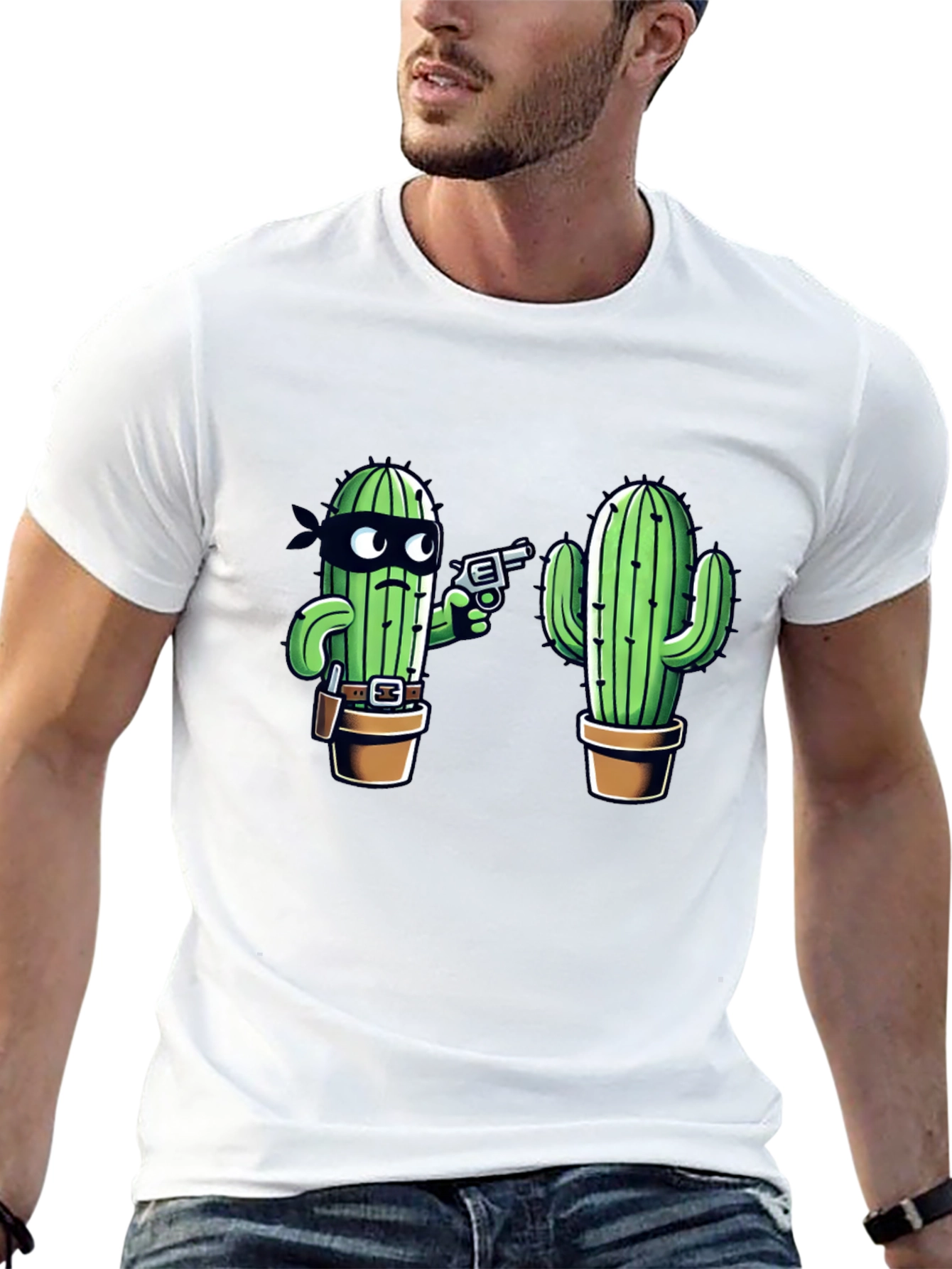 Cactus Bandit Graphic T-Shirt - Western Humor