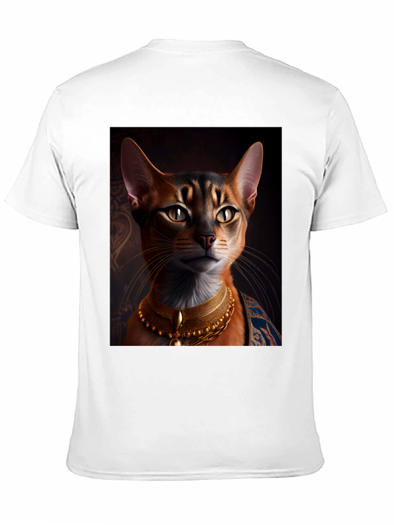 Royal Cat Graphic Tee - Black Cotton T-Shirt