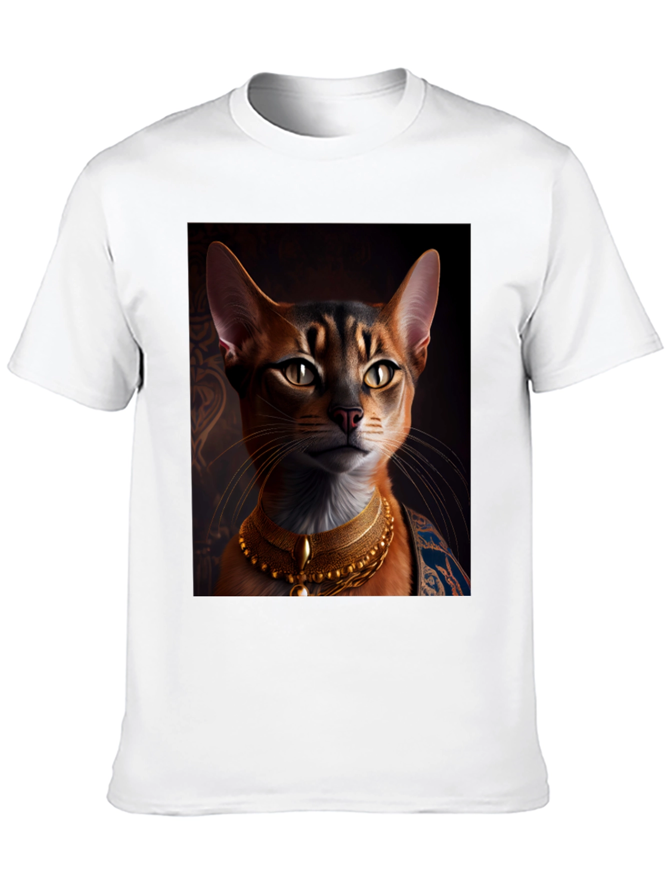 Royal Cat Graphic Tee - Black Cotton T-Shirt