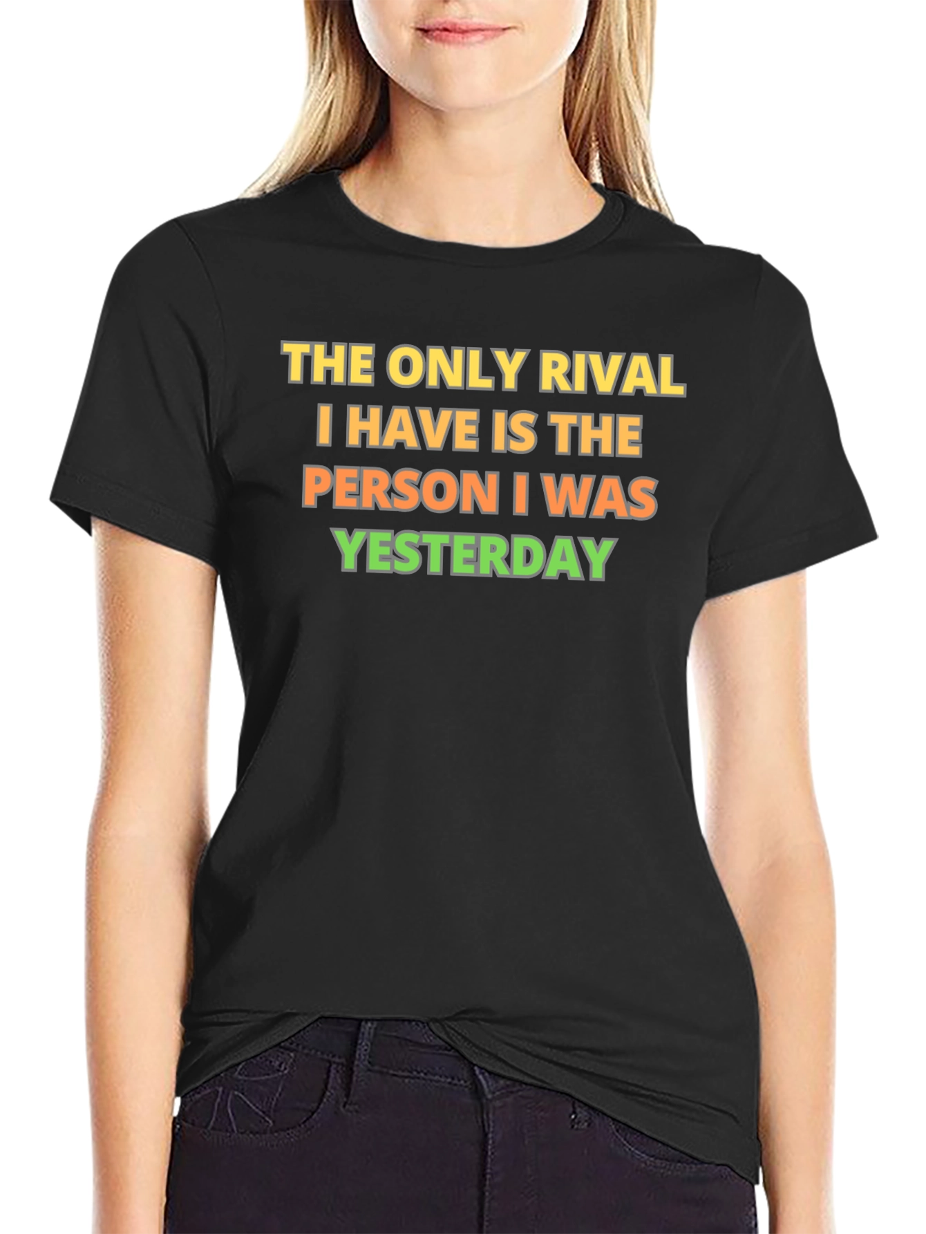 Motivational Rival T-Shirt - Beat Yesterdays You