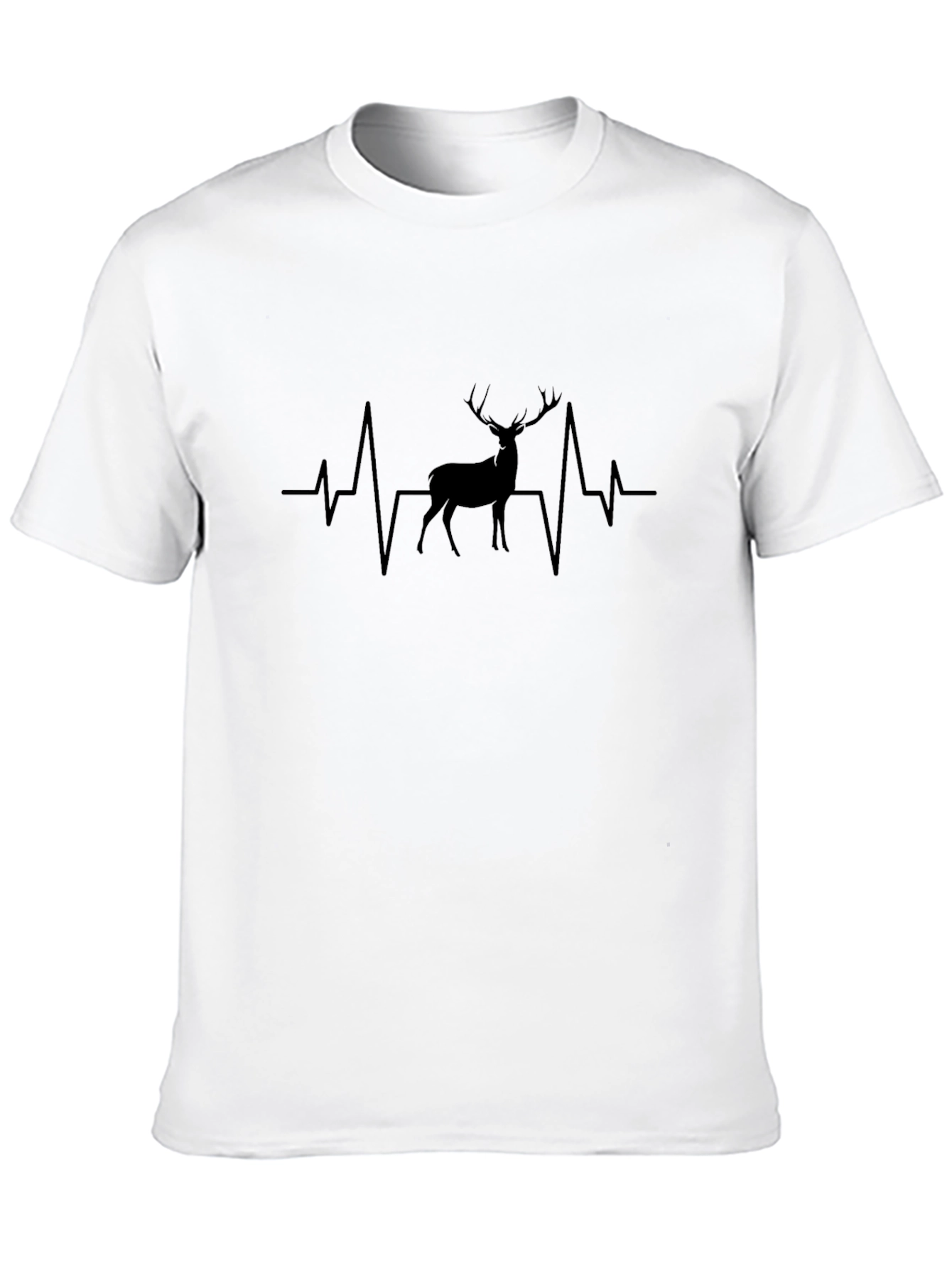 Deer Heartbeat T-Shirt - Black