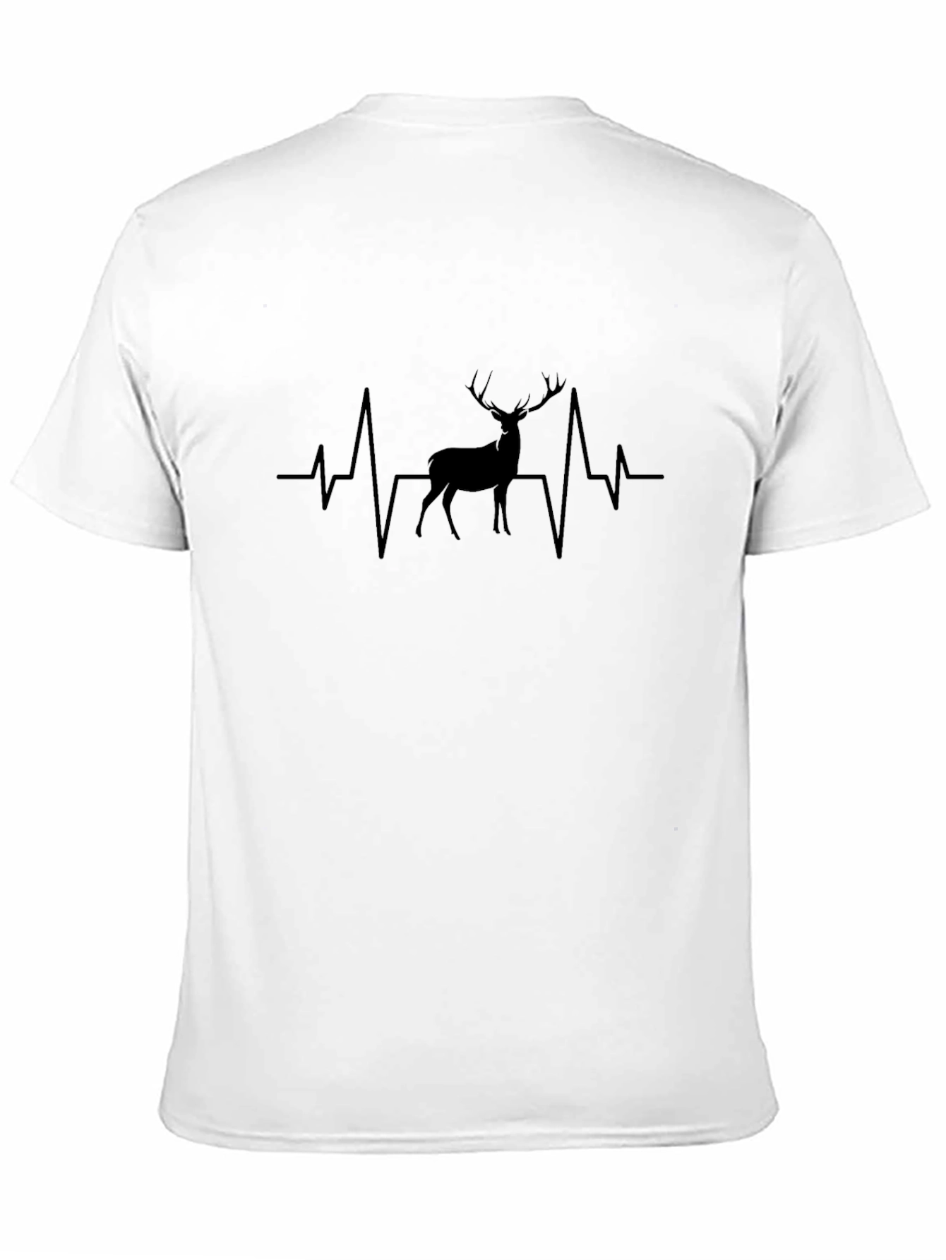 Deer Heartbeat T-Shirt - Black