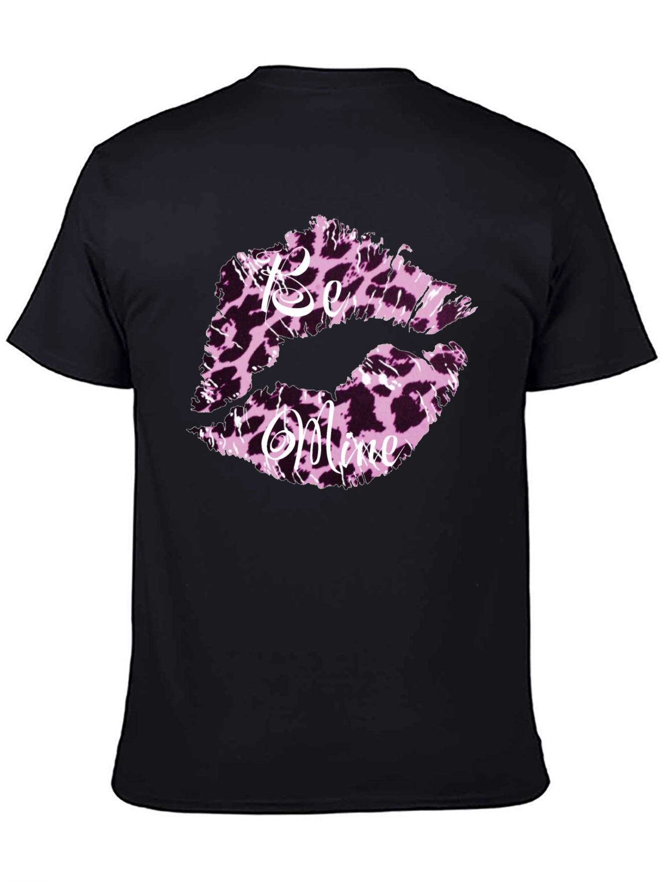 Be Mine Leopard Print Lips Graphic Tee