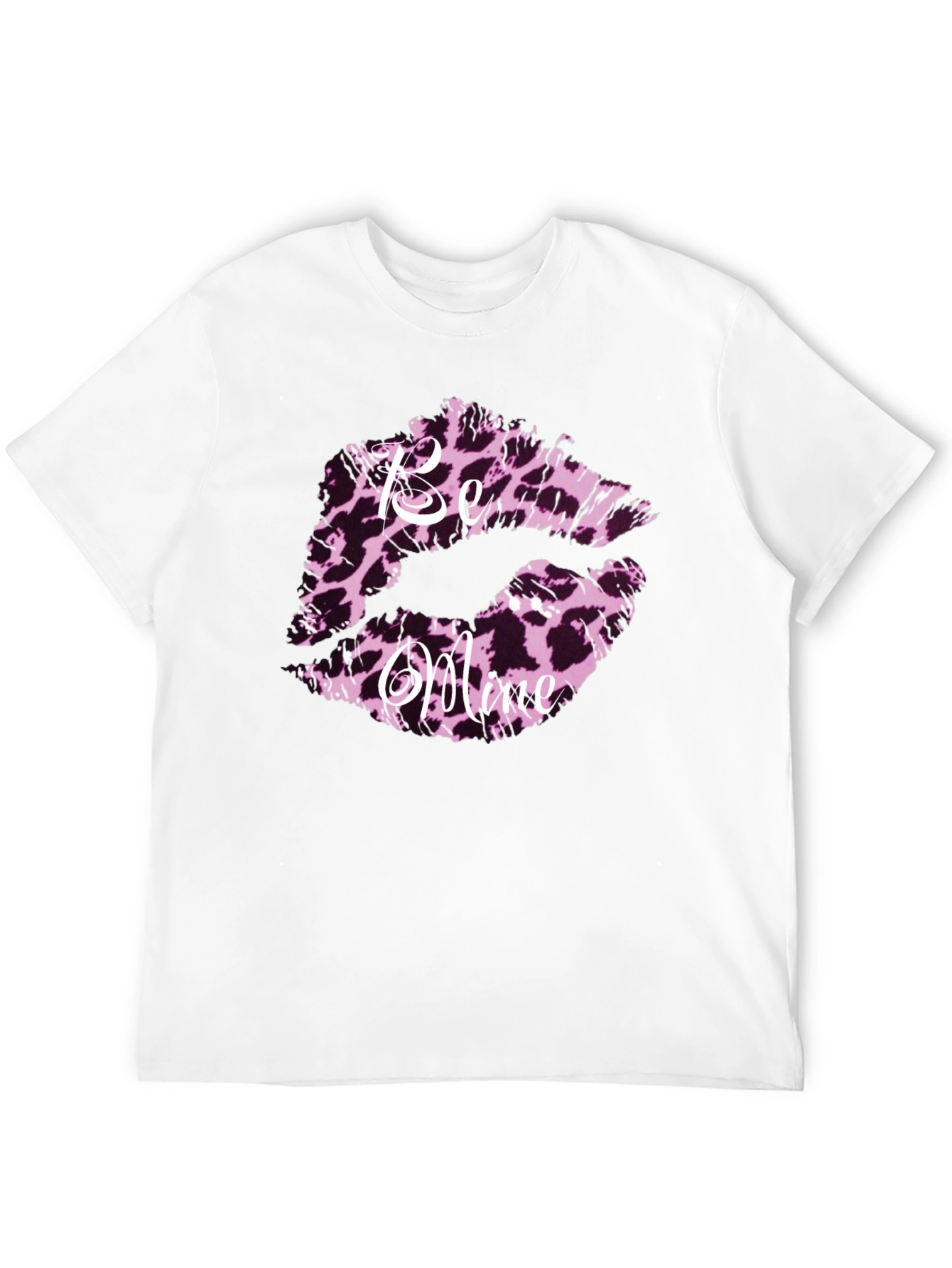 Be Mine Leopard Print Lips Graphic Tee