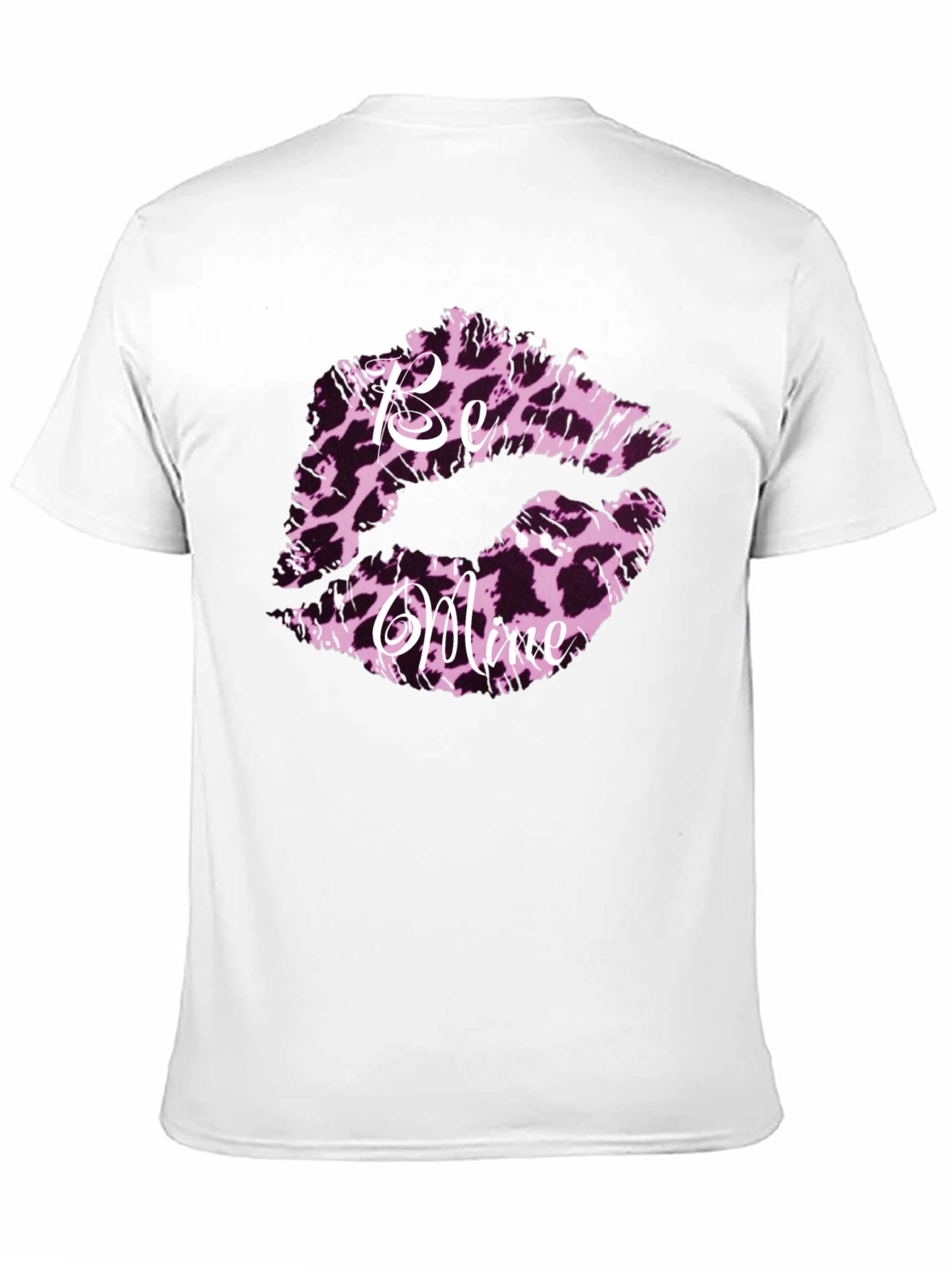 Be Mine Leopard Print Lips Graphic Tee