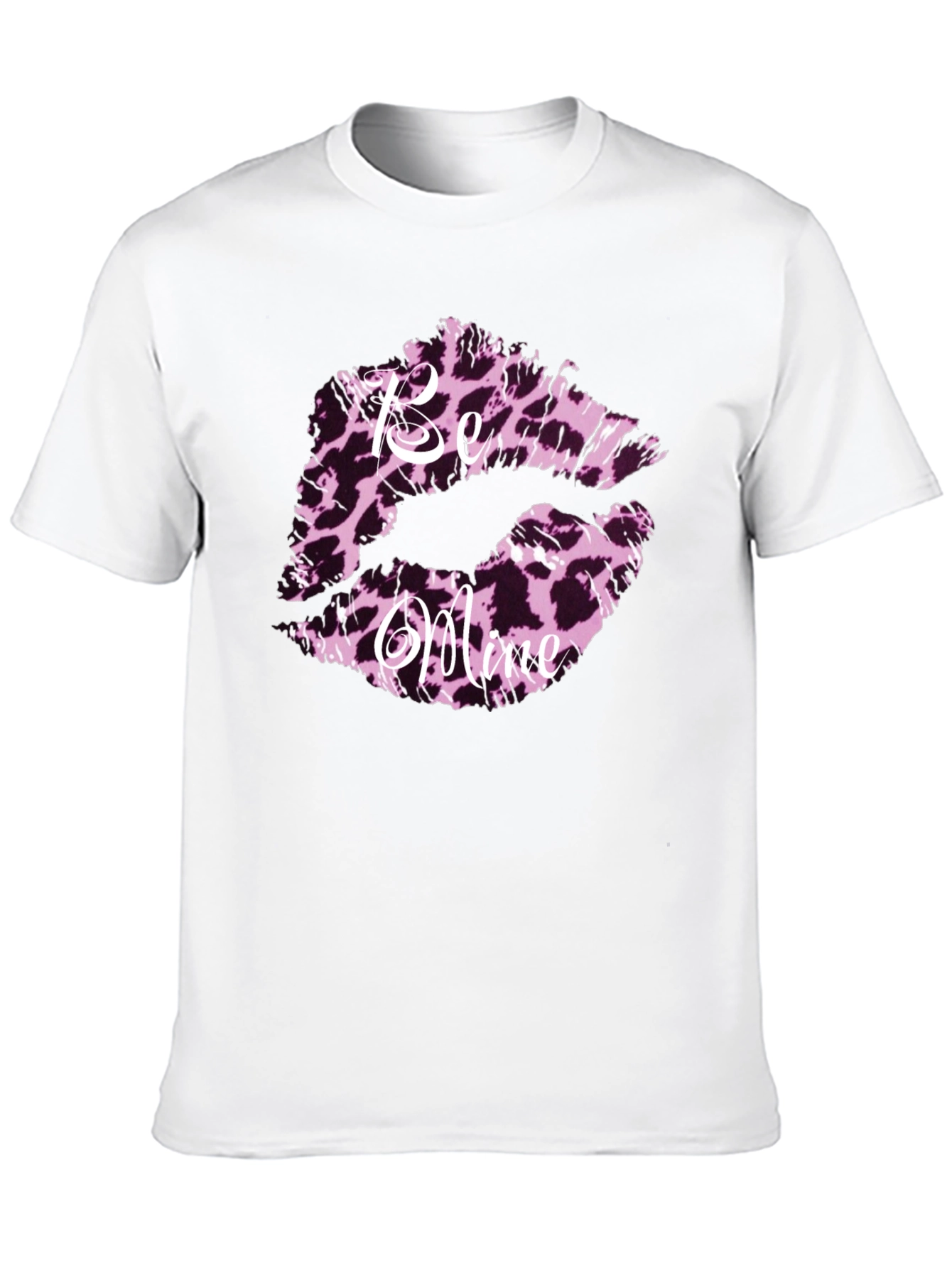 Be Mine Leopard Print Lips Graphic Tee