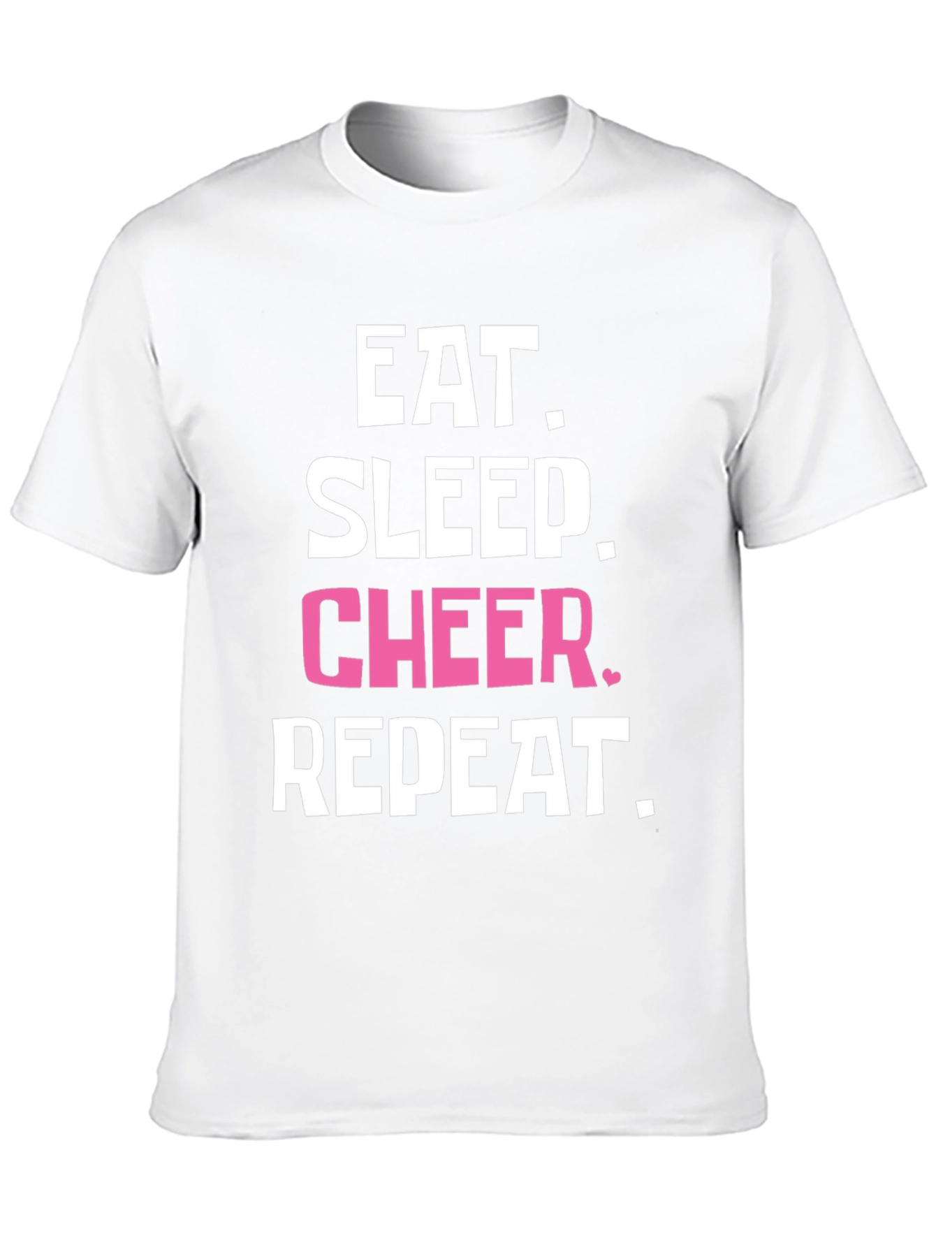 Eat Sleep Cheer Repeat Black T-Shirt