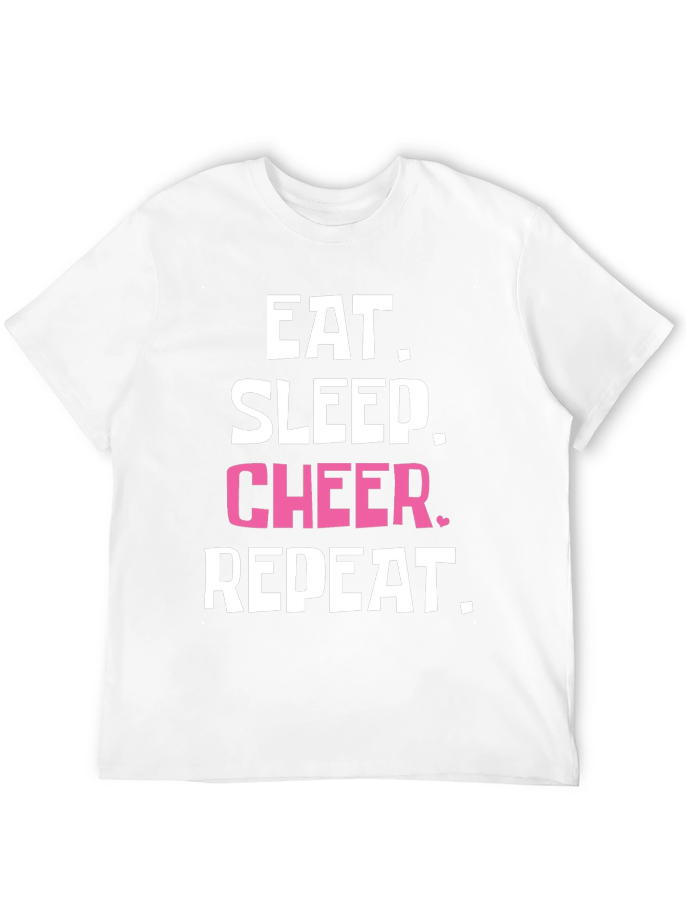 Eat Sleep Cheer Repeat Black T-Shirt