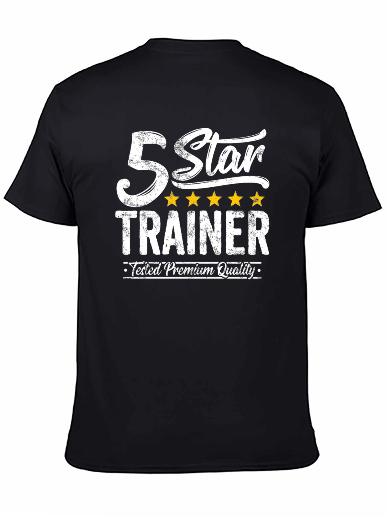 5 Star Trainer Premium Quality Black T-Shirt