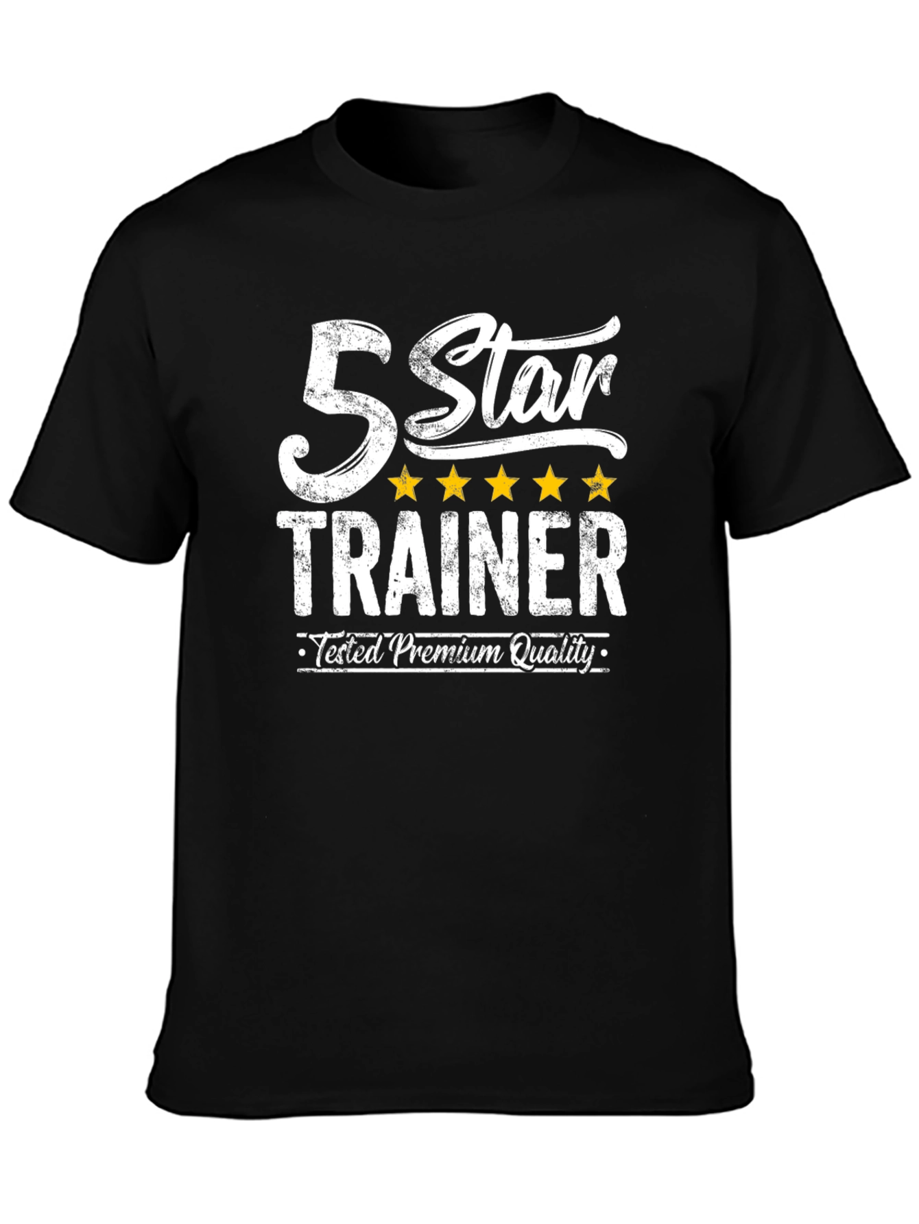 5 Star Trainer Premium Quality Black T-Shirt