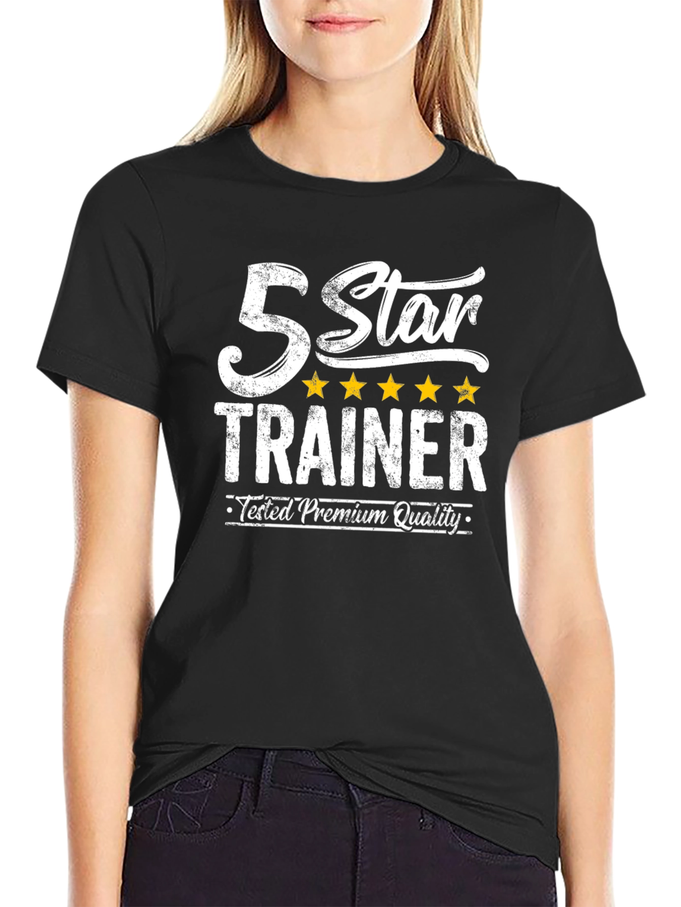 5 Star Trainer Premium Quality Black T-Shirt