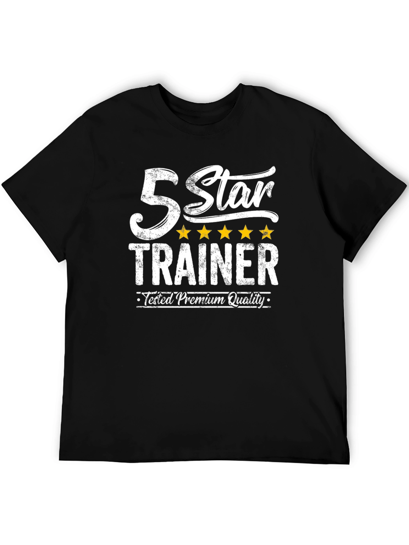 5 Star Trainer Premium Quality Black T-Shirt