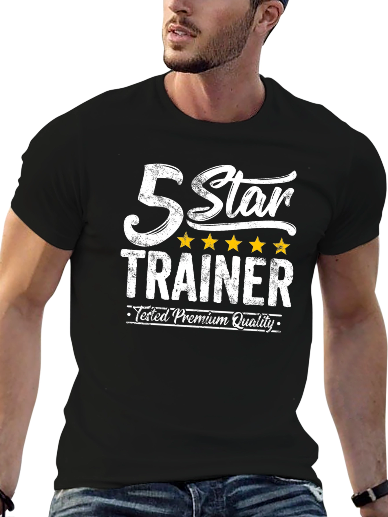 5 Star Trainer Premium Quality Black T-Shirt