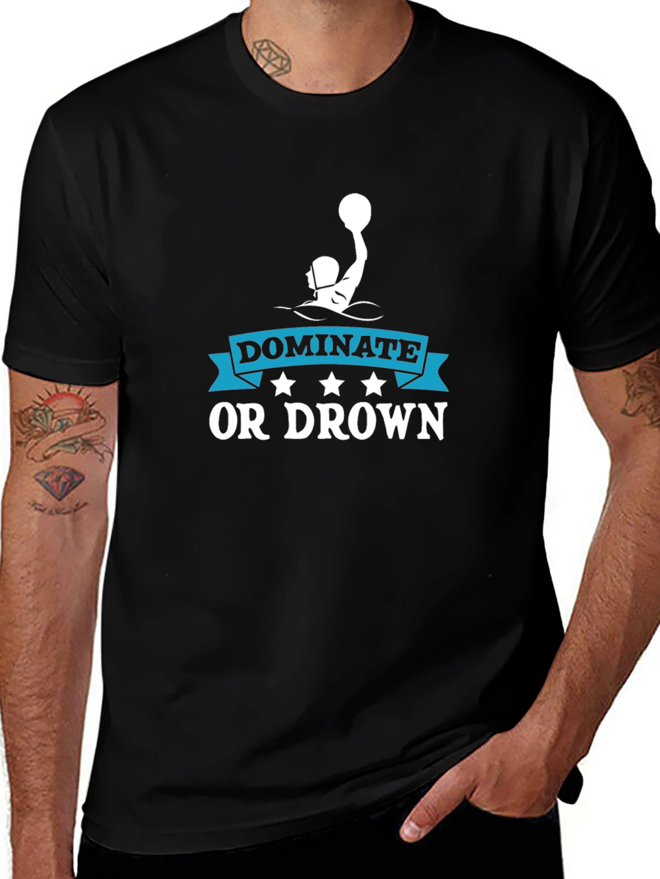 Dominate or Drown Water Polo Graphic T-Shirt