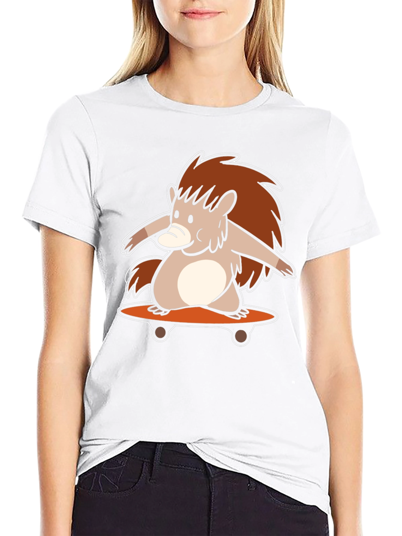 Skateboarding Hedgehog Graphic Tee