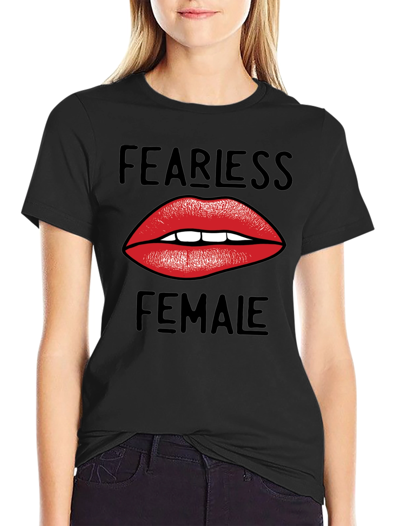 Fearless Female Graphic Tee - Black