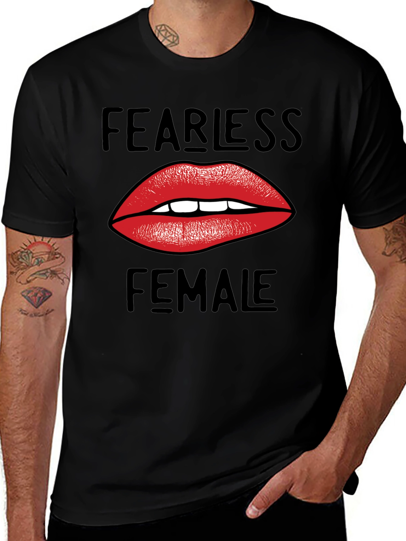 Fearless Female Graphic Tee - Black
