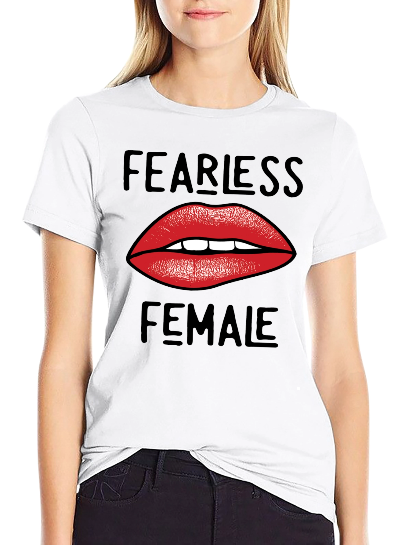 Fearless Female Graphic Tee - Black