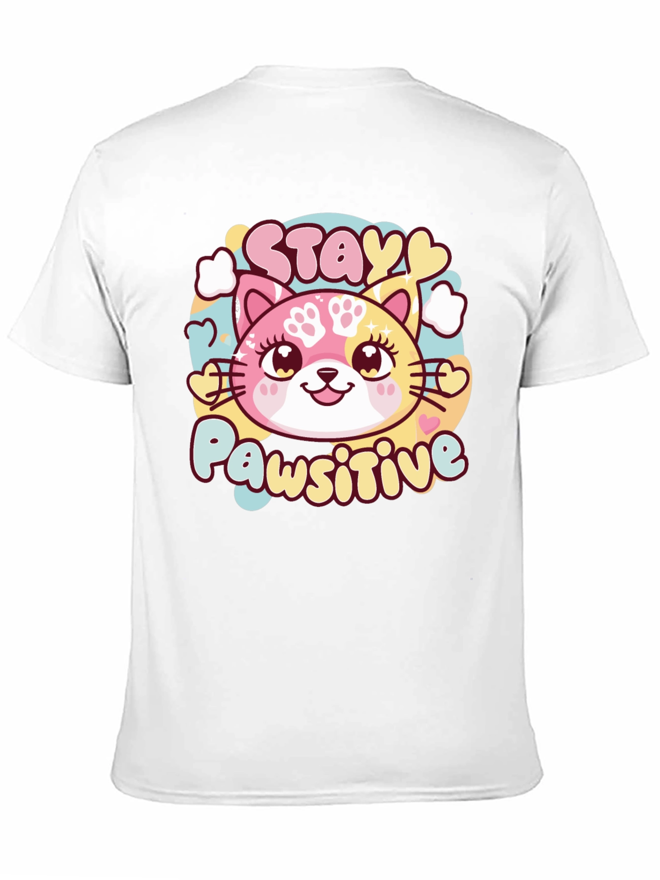 Stay Pawsitive Graphic T-Shirt