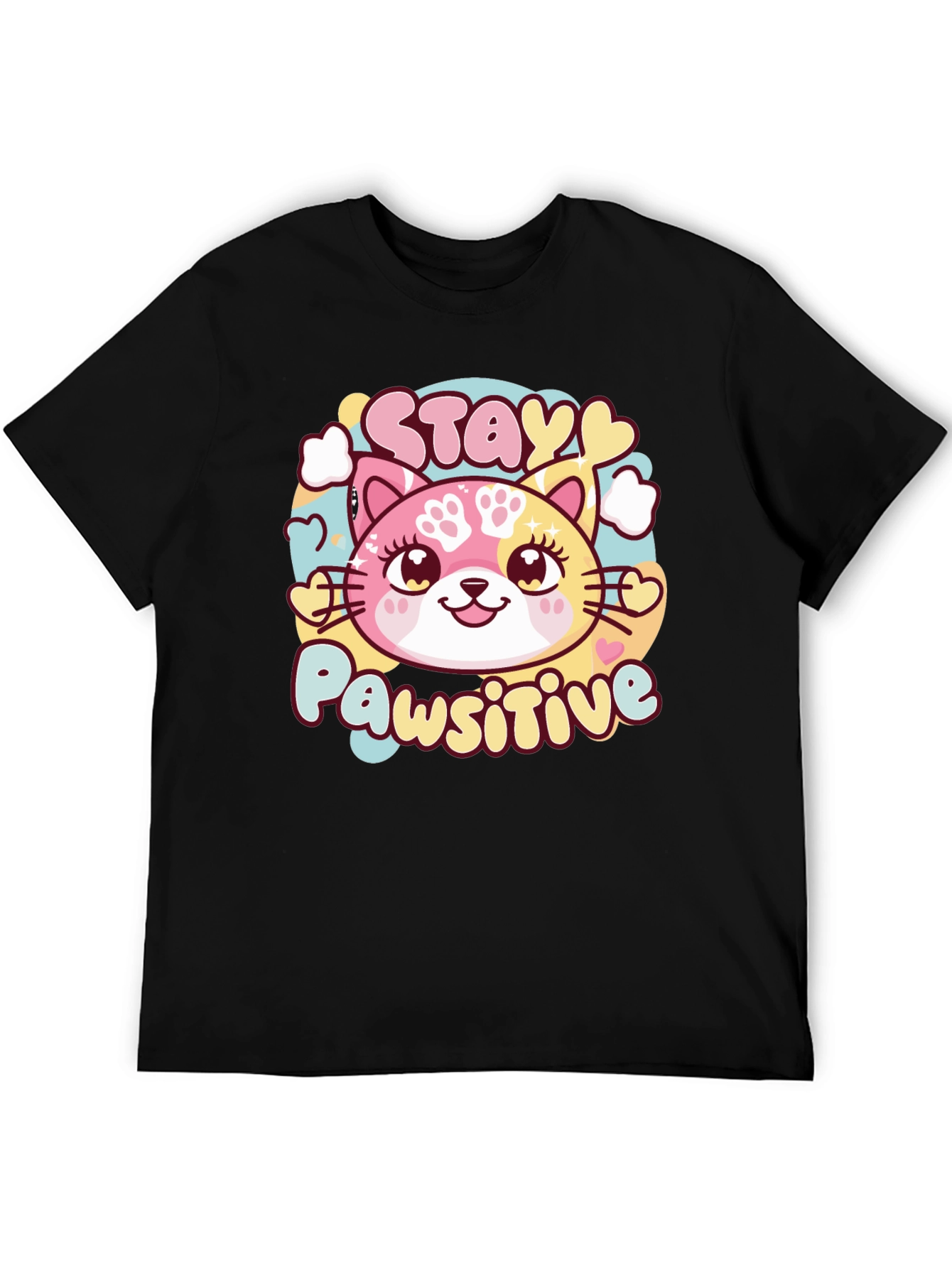 Stay Pawsitive Graphic T-Shirt