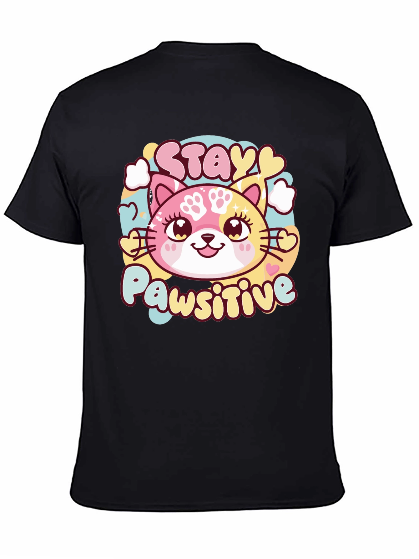 Stay Pawsitive Graphic T-Shirt
