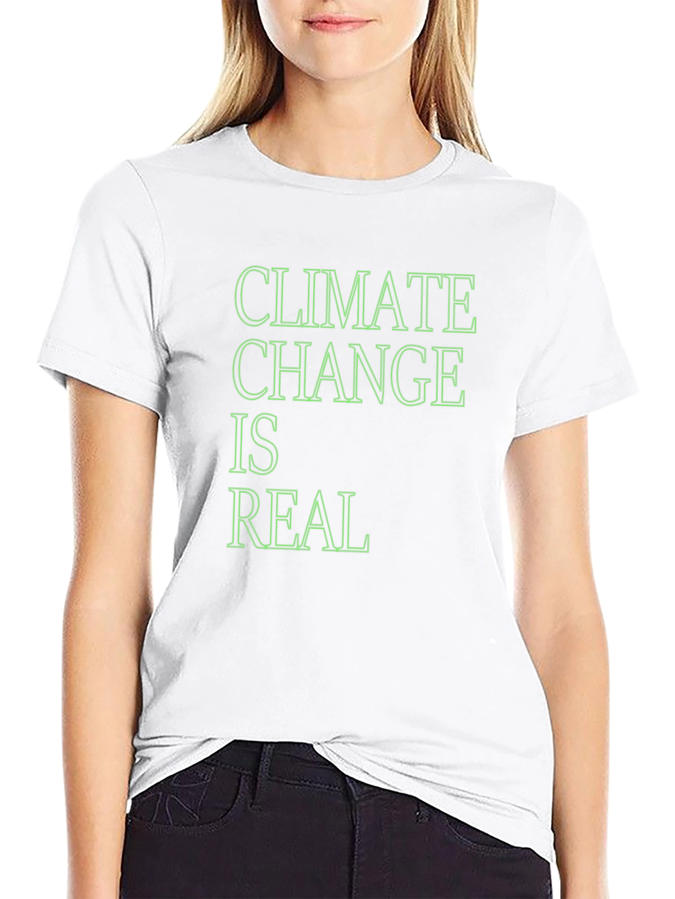 Climate Change is Real Black T-Shirt