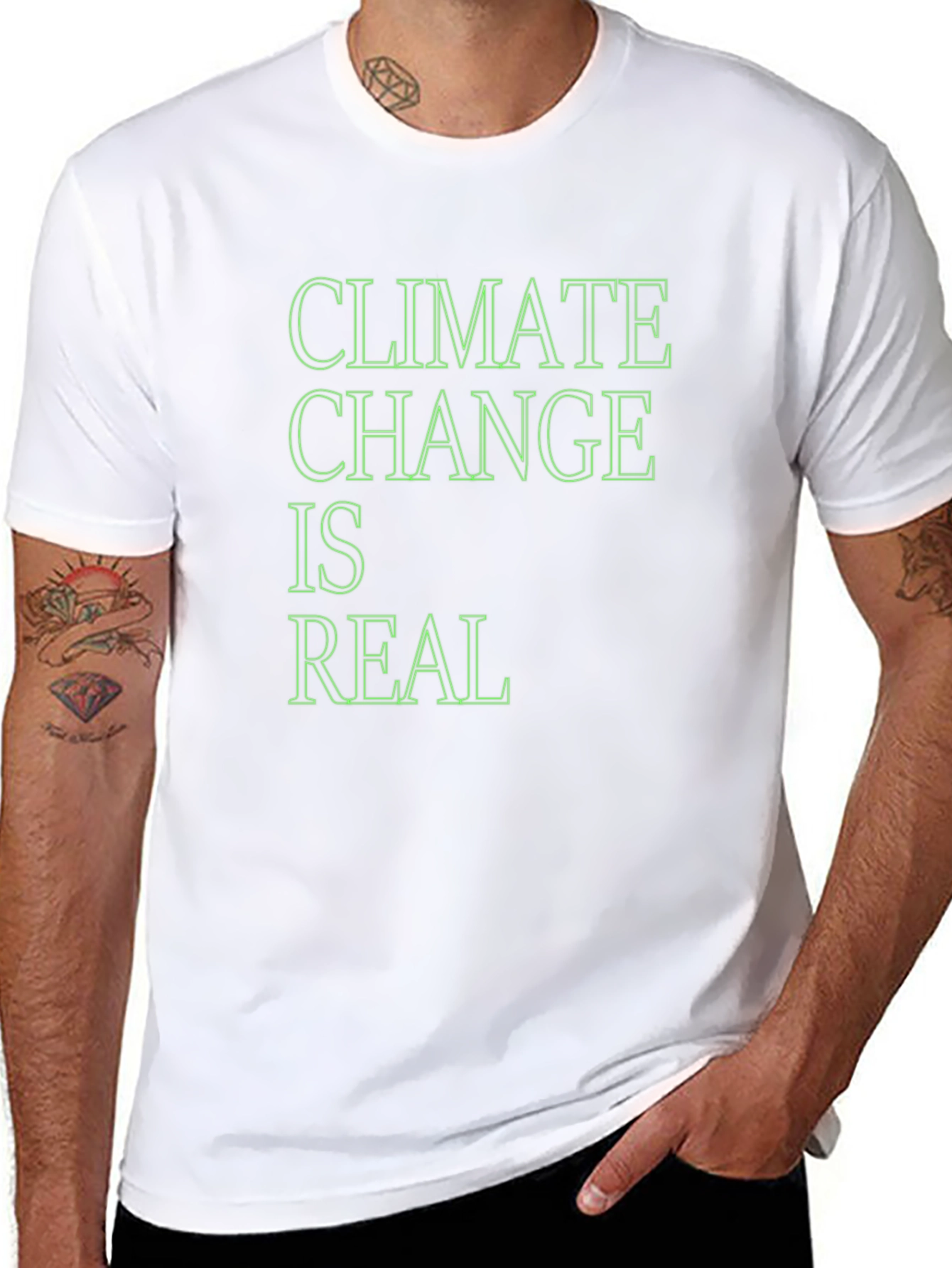 Climate Change is Real Black T-Shirt