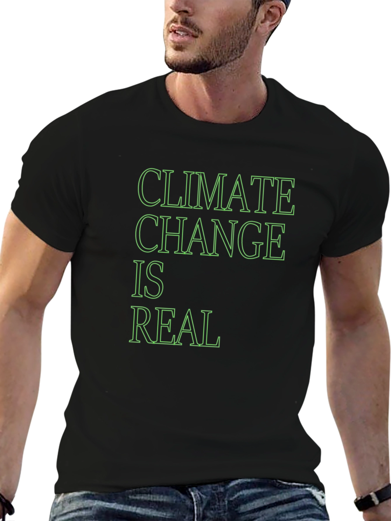 Climate Change is Real Black T-Shirt