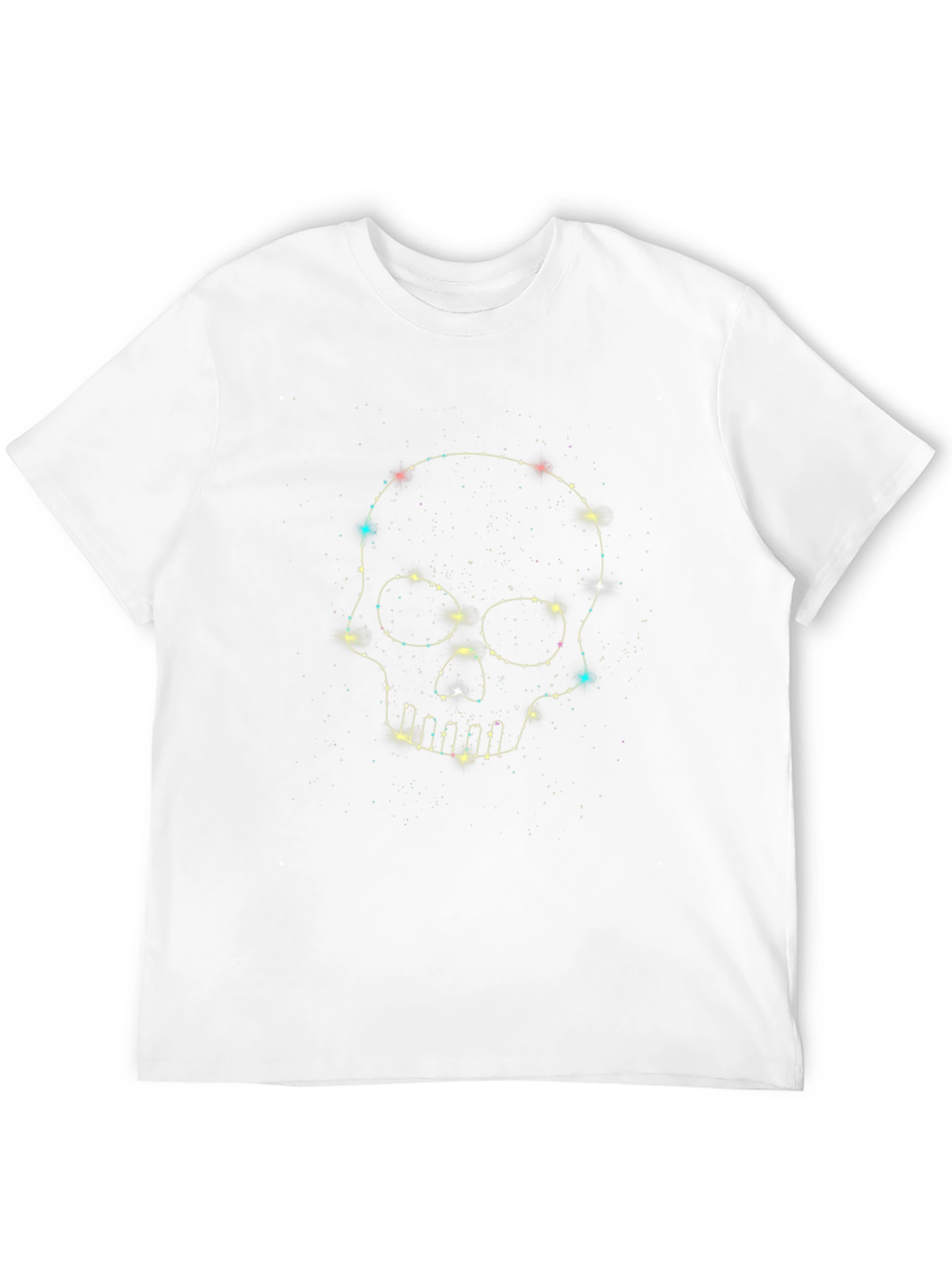 Starry Skull Graphic Tee - Mens Black T-Shirt