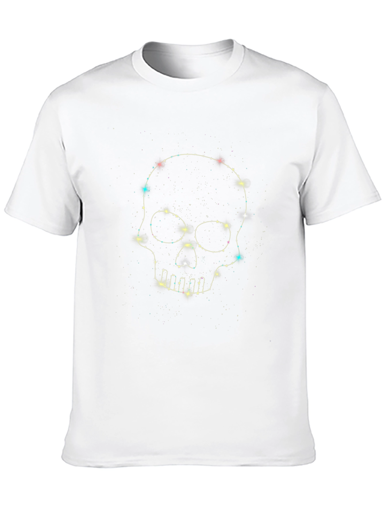 Starry Skull Graphic Tee - Mens Black T-Shirt