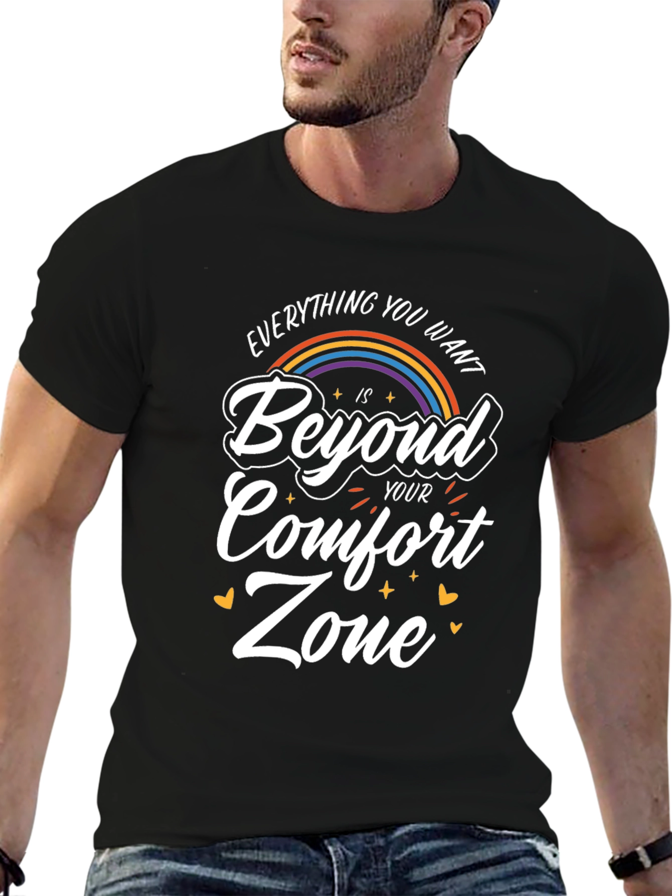 Beyond Comfort Zone Black T-Shirt