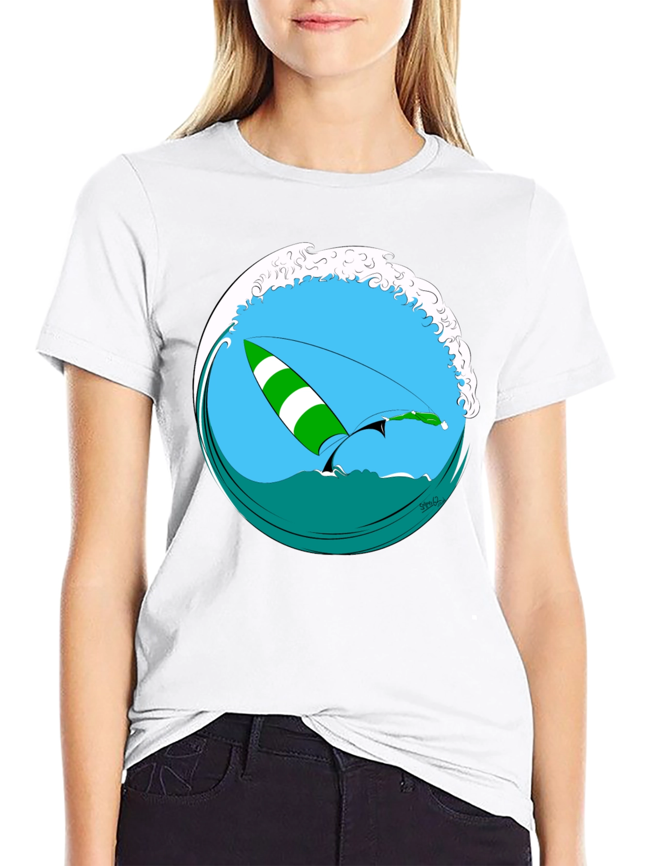 Surfs Up T-Shirt - Black Graphic Tee