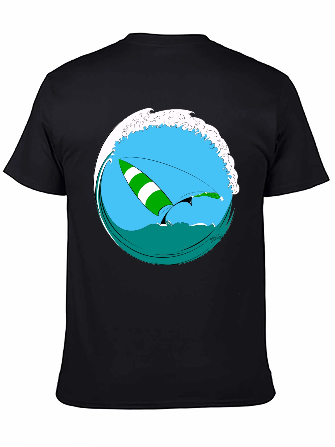 Surfs Up T-Shirt - Black Graphic Tee