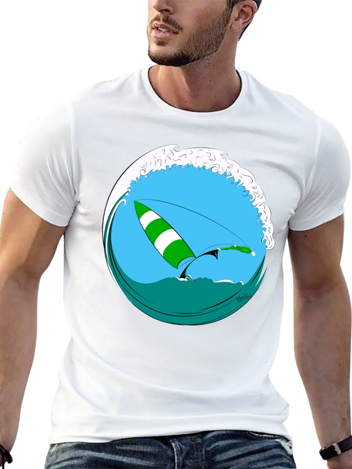 Surfs Up T-Shirt - Black Graphic Tee