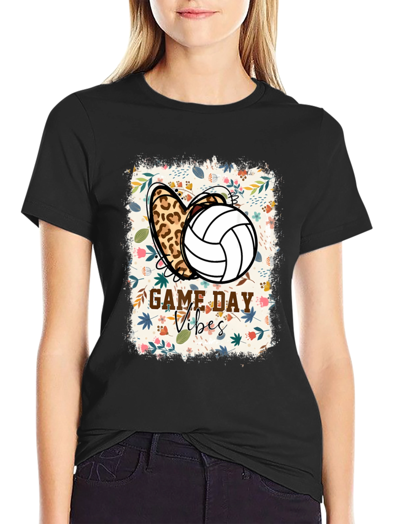 Game Day Vibes Volleyball Graphic Tee