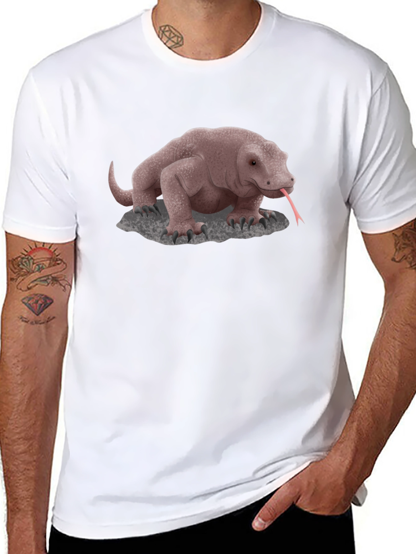 Komodo Dragon Graphic Tee - Unique Animal Design