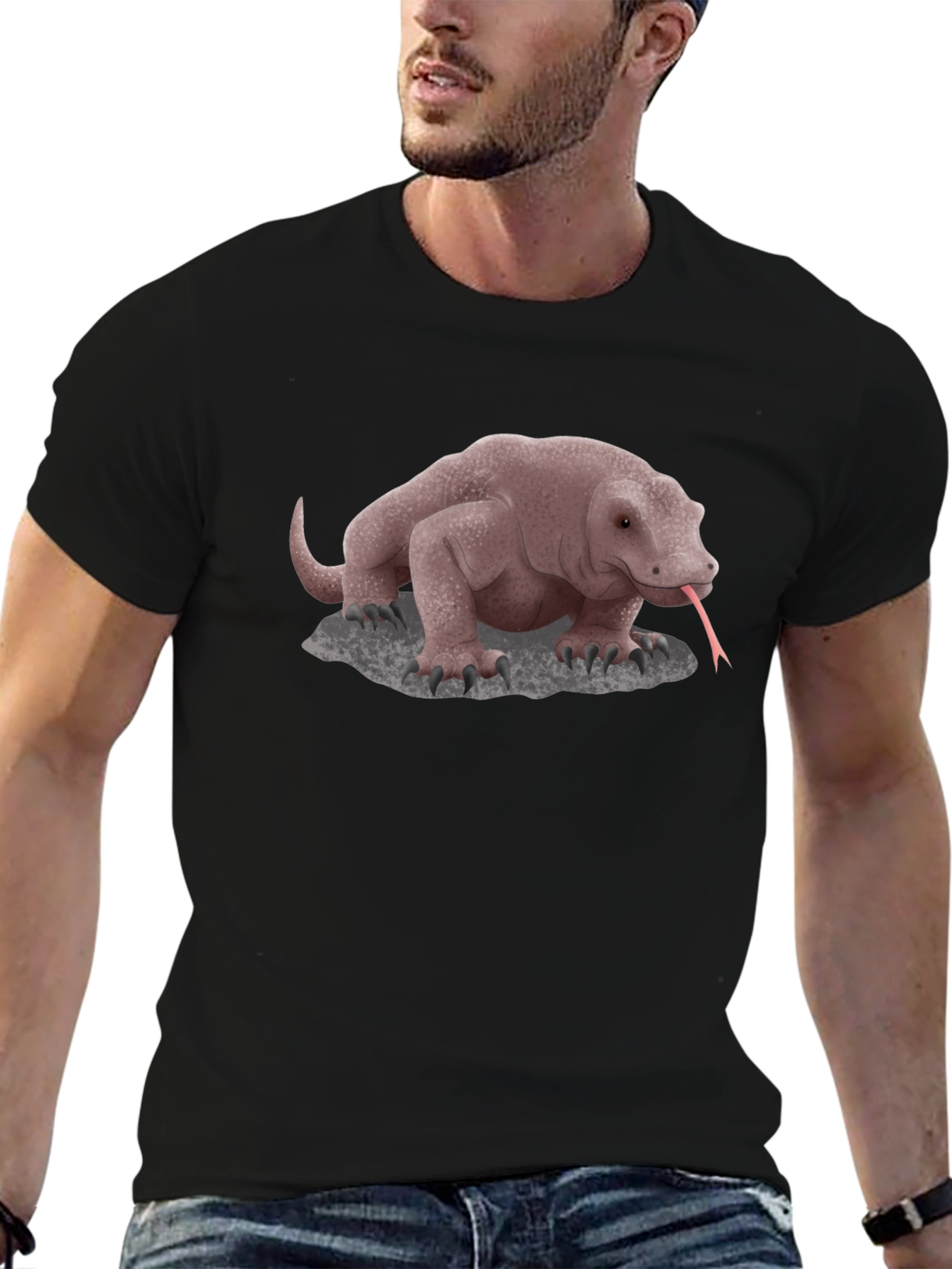 Komodo Dragon Graphic Tee - Unique Animal Design
